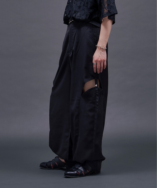 Ellno Loset(エルノロゼット)の「2wayサイドカットパンツ(その他パンツ・メンズ・グリーン系その他/ブラック・X-SMALL/MEDIUM/LARGE/SMALL)」の12枚目の写真