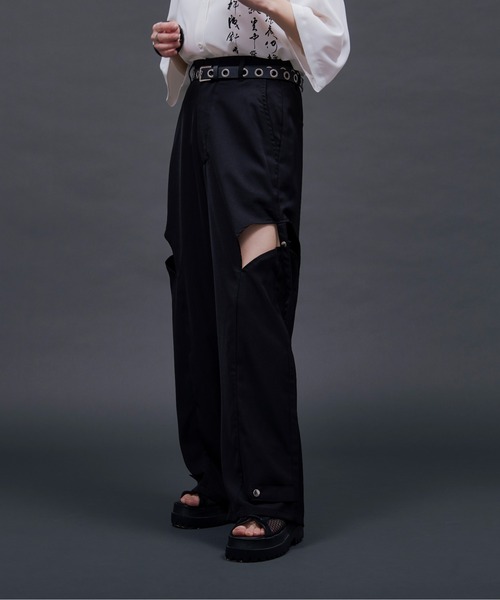 Ellno Loset(エルノロゼット)の「2wayサイドカットパンツ(その他パンツ・メンズ・グリーン系その他/ブラック・X-SMALL/MEDIUM/LARGE/SMALL)」の14枚目の写真