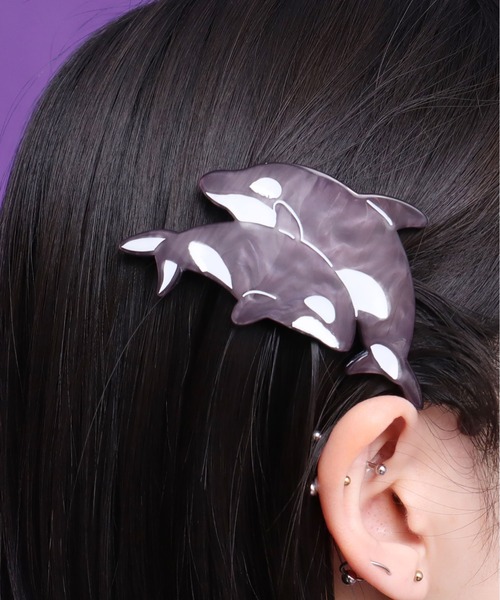 didizizi(ディディジジ)の「シャチヘアバレッタ(バレッタ/ヘアクリップ・レディース・ブラック・FREE)」の4枚目の写真