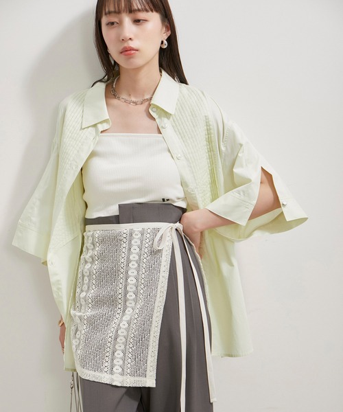 VIS（ビス）の「アソートレースレイヤードスカート（スカート・レディース・ブラック系その他/ブラック系その他2/ホワイト系その他5/ホワイト系その他6・FREE）」の19枚目の写真