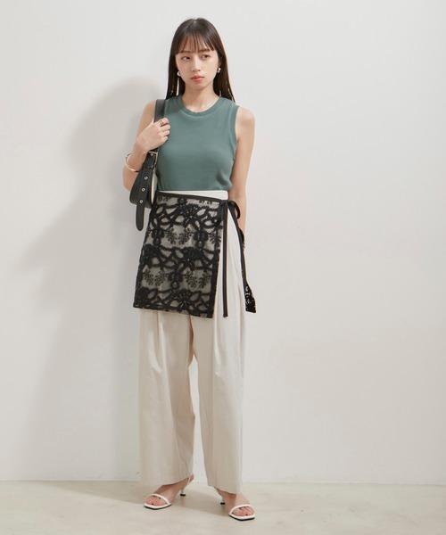 VIS（ビス）の「アソートレースレイヤードスカート（スカート・レディース・ブラック系その他/ブラック系その他2/ホワイト系その他5/ホワイト系その他6・FREE）」の21枚目の写真