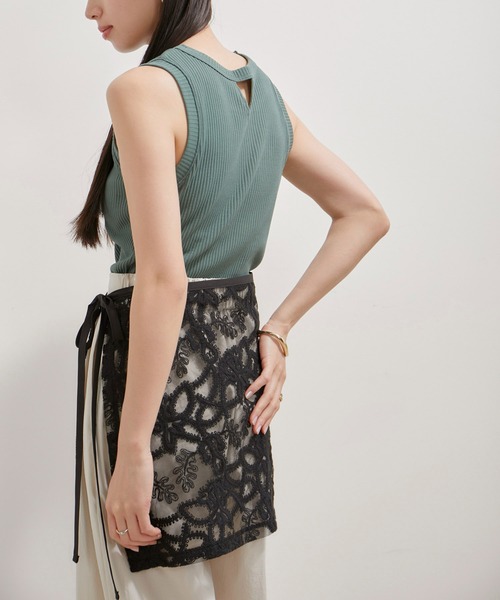 VIS（ビス）の「アソートレースレイヤードスカート（スカート・レディース・ブラック系その他/ブラック系その他2/ホワイト系その他5/ホワイト系その他6・FREE）」の14枚目の写真