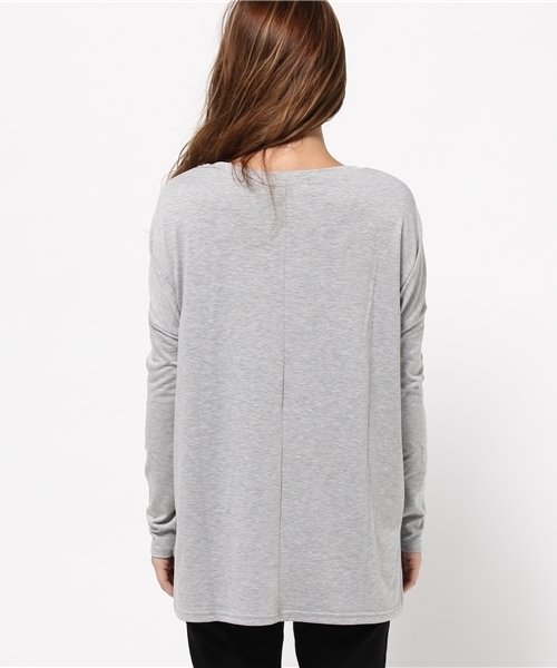 VENCEEXCHANGE（ヴァンスエクスチェンジ）の「ポケ付き無地VネックT（Tシャツ/カットソー・レディース・ホワイト/グレー/ブラック/オリーブ/ライトブラウン・MEDIUM）」の12枚目の写真