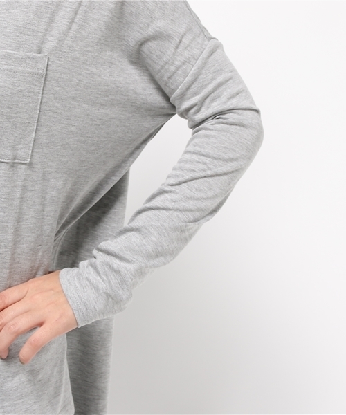 VENCEEXCHANGE（ヴァンスエクスチェンジ）の「ポケ付き無地VネックT（Tシャツ/カットソー・レディース・ホワイト/グレー/ブラック/オリーブ/ライトブラウン・MEDIUM）」の15枚目の写真