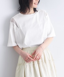 ショルダーメッシュ切替Tシャツ