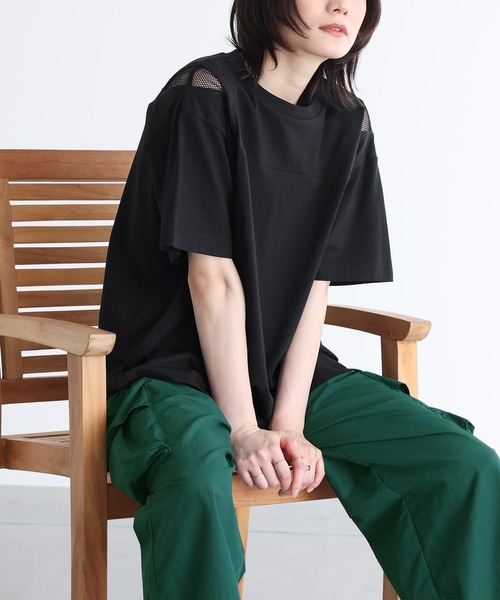 n'OrLABEL（ノアールレーベル）の「『ショルダーメッシュ切替T