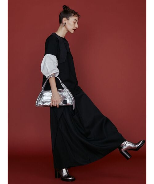 UN3D.（アンスリード）の「FRINGE POINT TUCK SK / フリンジポイントタックスカート（スカート・レディース・ブラウン/ブラック・36/38）」の3枚目の写真