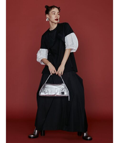 UN3D.（アンスリード）の「FRINGE POINT TUCK SK / フリンジポイントタックスカート（スカート・レディース・ブラウン/ブラック・36/38）」の4枚目の写真