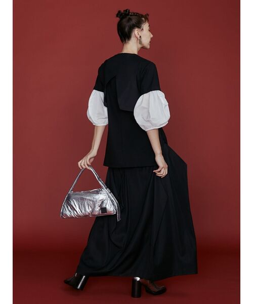 UN3D.（アンスリード）の「FRINGE POINT TUCK SK / フリンジポイントタックスカート（スカート・レディース・ブラウン/ブラック・36/38）」の5枚目の写真