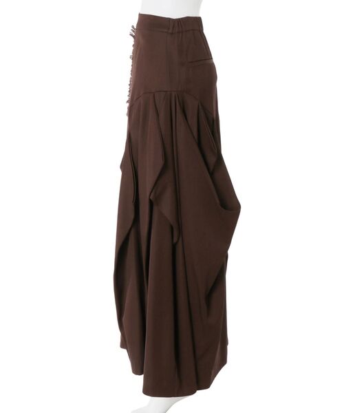 UN3D.（アンスリード）の「FRINGE POINT TUCK SK / フリンジポイントタックスカート（スカート・レディース・ブラウン/ブラック・36/38）」の7枚目の写真