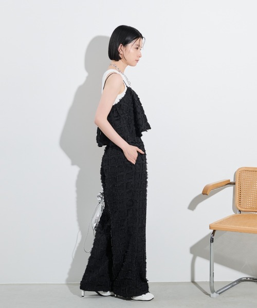 Shelly island（シェリーアイランド）の「ジャガードイージーパンツ（その他パンツ・レディース・ホワイト/ブラック・FREE）」の10枚目の写真