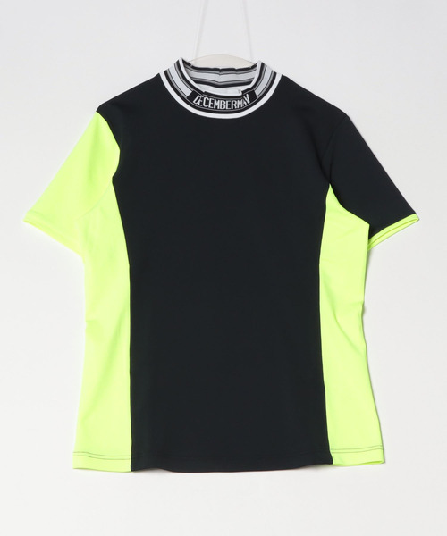 DECEMBERMAY(ディセンバーメイ)の「Functional Move mockneck(ポロシャツ・メンズ・ホワイト/ブラック×イエロー/ブルー・LARGE/MEDIUM)」の3枚目の写真