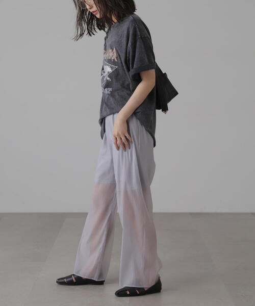 FREE'S MART（フリーズマート）の「◆硫化染めビッグロックＴシャツ（Tシャツ/カットソー・レディース・ブラック/ブラウン・FREE）」の3枚目の写真