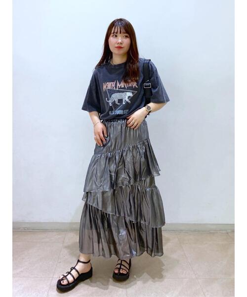 FREE'S MART（フリーズマート）の「◆硫化染めビッグロックＴシャツ（Tシャツ/カットソー・レディース・ブラック/ブラウン・FREE）」の13枚目の写真