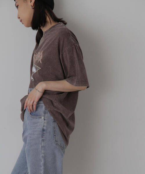 FREE'S MART（フリーズマート）の「◆硫化染めビッグロックＴシャツ（Tシャツ/カットソー・レディース・ブラック/ブラウン・FREE）」の15枚目の写真