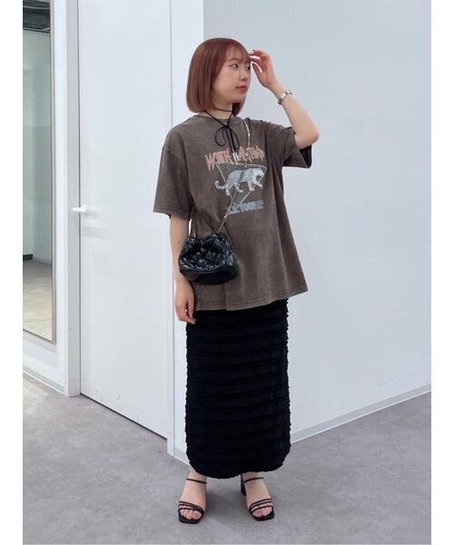 FREE'S MART（フリーズマート）の「◆硫化染めビッグロックＴシャツ（Tシャツ/カットソー・レディース・ブラック/ブラウン・FREE）」の18枚目の写真