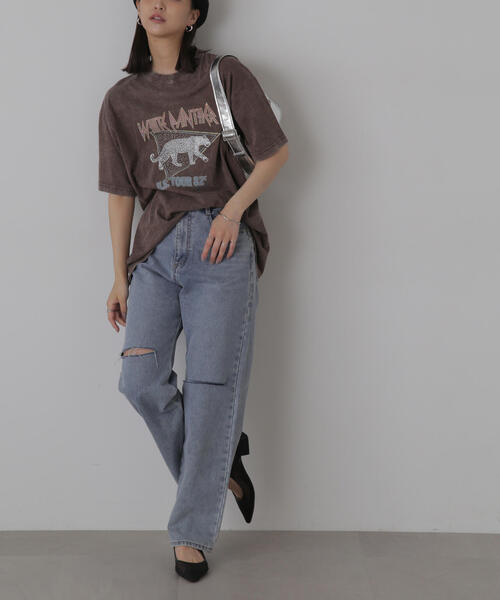 FREE'S MART（フリーズマート）の「◆硫化染めビッグロックＴシャツ（Tシャツ/カットソー・レディース・ブラック/ブラウン・FREE）」の22枚目の写真