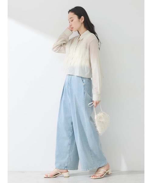 earth music&ecology(アースミュージックアンドエコロジー)の「シャーリングシャツ(シャツ/ブラウス・レディース・アイボリー/グレイッシュベージュ/コーラル・FREE)」の8枚目の写真