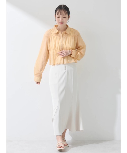 earth music&ecology(アースミュージックアンドエコロジー)の「シャーリングシャツ(シャツ/ブラウス・レディース・アイボリー/グレイッシュベージュ/コーラル・FREE)」の16枚目の写真