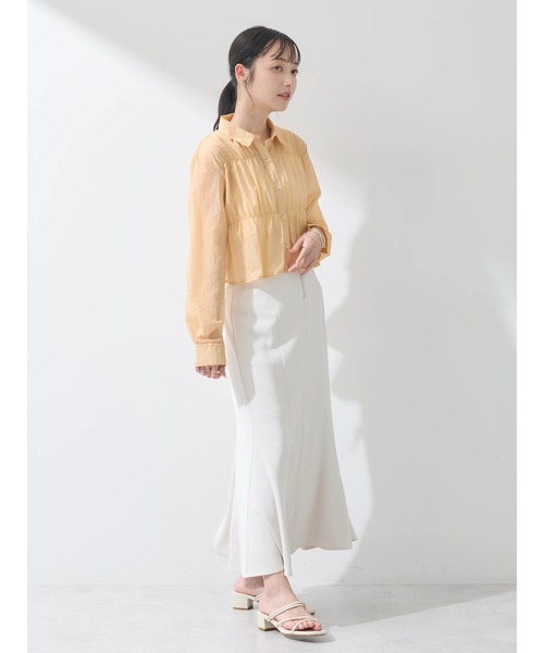 earth music&ecology(アースミュージックアンドエコロジー)の「シャーリングシャツ(シャツ/ブラウス・レディース・アイボリー/グレイッシュベージュ/コーラル・FREE)」の17枚目の写真