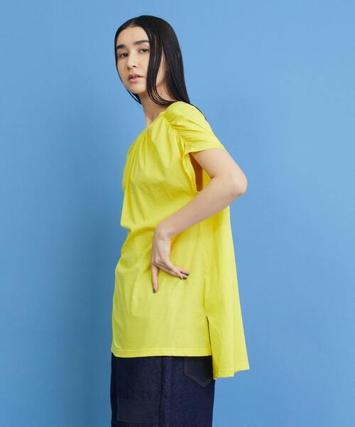 FRAPBOIS（フラボア）の「ギャザリー（Tシャツ/カットソー・レディース・イエロー/ブラック・1）」の12枚目の写真