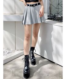 GYDA | ベルトSETプリーツスカートライクショートパンツ(スカート)