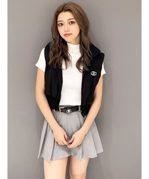 GYDA(ジェイダ)の「ベルトSETプリーツスカートライクショートパンツ(スカート・レディース・ブラック/グレー・FREE)」の20枚目の写真