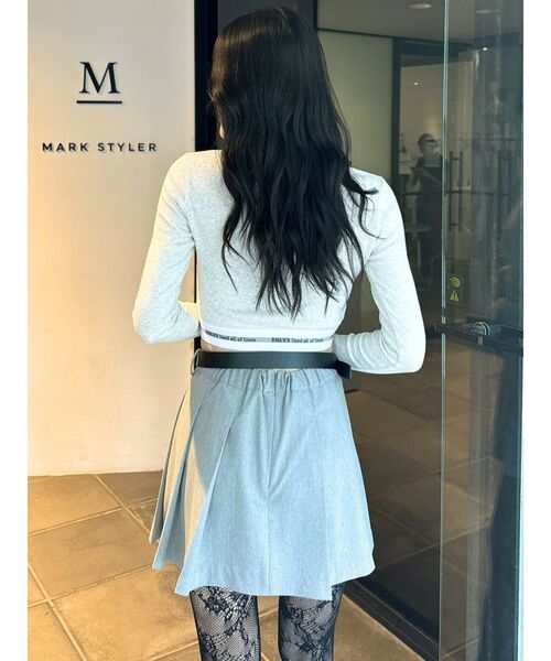 GYDA(ジェイダ)の「ベルトSETプリーツスカートライクショートパンツ(スカート・レディース・ブラック/グレー・FREE)」の7枚目の写真