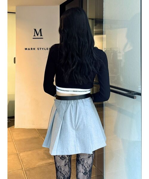 GYDA(ジェイダ)の「ベルトSETプリーツスカートライクショートパンツ(スカート・レディース・ブラック/グレー・FREE)」の15枚目の写真