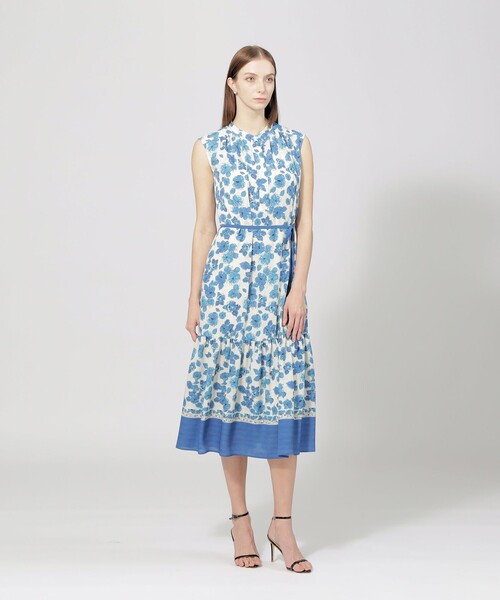 明日で削除します　EPOCA ライトブルーとブラックのワンピース 40 EPOCA ライトブルーとブラックのワンピース 40