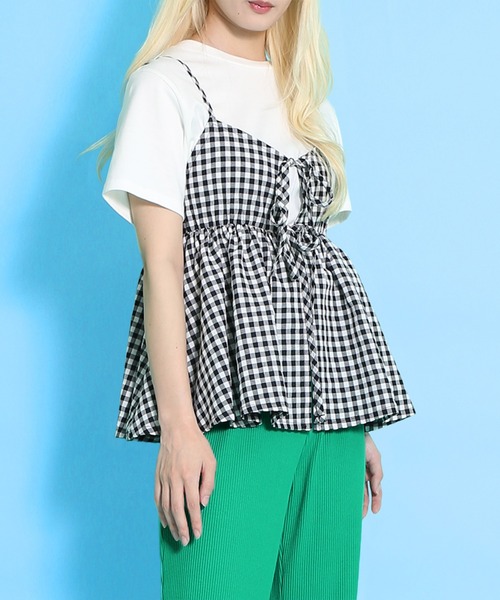 PUNYUS（プニュズ）の「スリーブロゴ刺繍Ｔシャツ（Tシャツ/カットソー・レディース・ベージュ/スミクロ/ホワイト・4/3/2/1）」の13枚目の写真