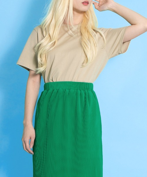 PUNYUS（プニュズ）の「スリーブロゴ刺繍Ｔシャツ（Tシャツ/カットソー・レディース・ベージュ/スミクロ/ホワイト・4/3/2/1）」の15枚目の写真