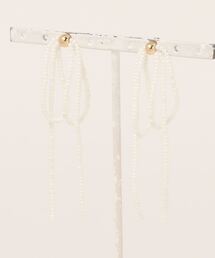 LOWRYS FARM | ビーズリボンピアス　136494(ピアス（両耳用）)