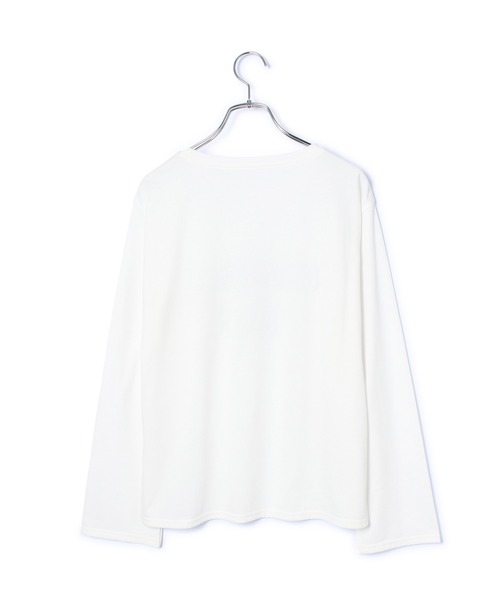 VIS（ビス）の「スタッズ×ロゴデザインロングTシャツ（Tシャツ/カットソー・レディース・スミクロ/ホワイト系その他/ブラウン系その他2・FREE）」の8枚目の写真