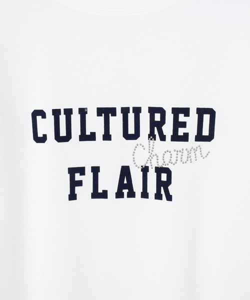 VIS（ビス）の「スタッズ×ロゴデザインロングTシャツ（Tシャツ/カットソー・レディース・スミクロ/ホワイト系その他/ブラウン系その他2・FREE）」の13枚目の写真