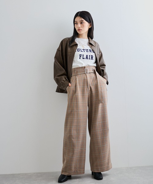 VIS（ビス）の「スタッズ×ロゴデザインロングTシャツ（Tシャツ/カットソー・レディース・スミクロ/ホワイト系その他/ブラウン系その他2・FREE）」の17枚目の写真