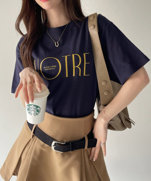 Ada.(エイダ)の「アソート フロントロゴ Tシャツ(Tシャツ/カットソー・レディース・ブラウン/ホワイト×レッド/ホワイト×グリーン/ホワイト×ブルー/ネイビー/チャコール/ブラック/ホワイト・FREE)」の18枚目の写真