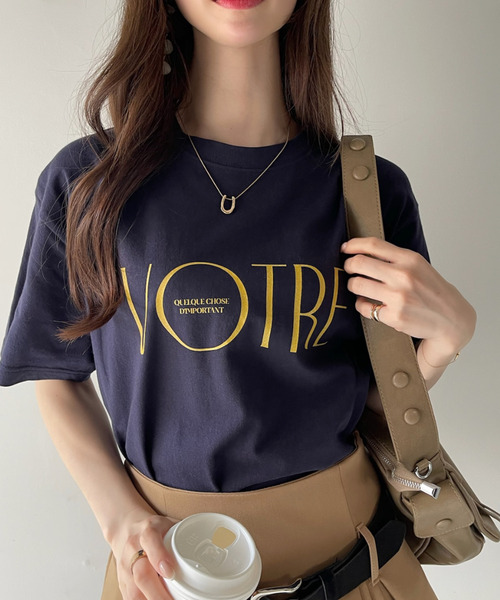 Ada.(エイダ)の「アソート フロントロゴ Tシャツ(Tシャツ/カットソー・レディース・ブラウン/ホワイト×レッド/ホワイト×グリーン/ホワイト×ブルー/ネイビー/チャコール/ブラック/ホワイト・FREE)」の16枚目の写真