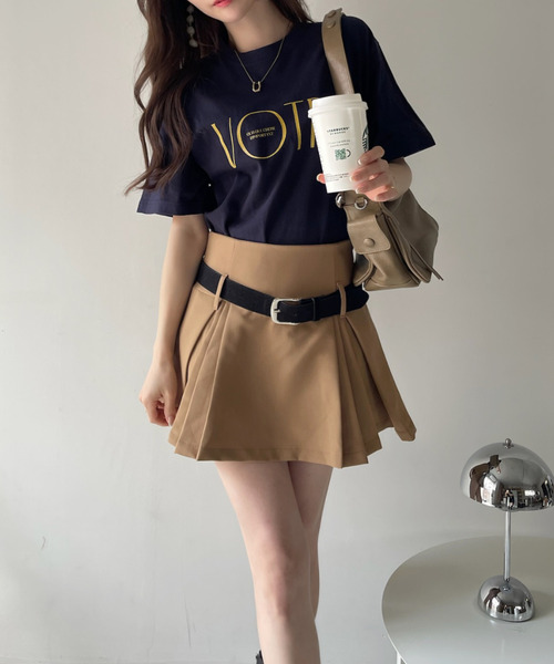 Ada.(エイダ)の「アソート フロントロゴ Tシャツ(Tシャツ/カットソー・レディース・ブラウン/ホワイト×レッド/ホワイト×グリーン/ホワイト×ブルー/ネイビー/チャコール/ブラック/ホワイト・FREE)」の14枚目の写真