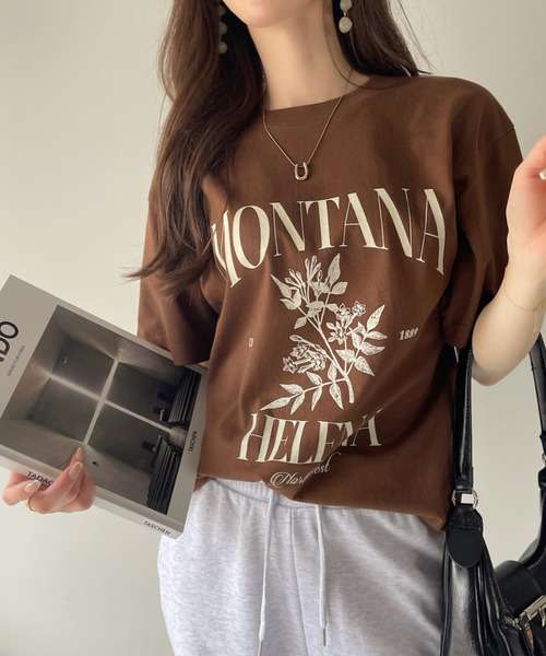 Ada.(エイダ)の「アソート フロントロゴ Tシャツ(Tシャツ/カットソー・レディース・ブラウン/ホワイト×レッド/ホワイト×グリーン/ホワイト×ブルー/ネイビー/チャコール/ブラック/ホワイト・FREE)」の22枚目の写真