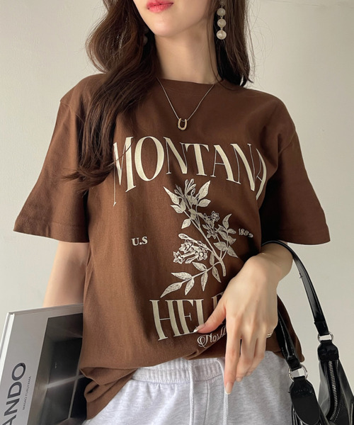 Ada.(エイダ)の「アソート フロントロゴ Tシャツ(Tシャツ/カットソー・レディース・ブラウン/ホワイト×レッド/ホワイト×グリーン/ホワイト×ブルー/ネイビー/チャコール/ブラック/ホワイト・FREE)」の20枚目の写真