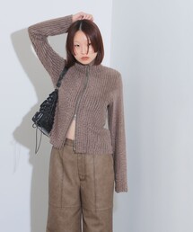 Ray BEAMS | シャギー ハイネック ジップ カーディガン(カーディガン/ボレロ)