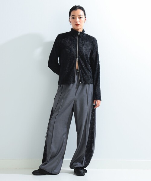 Ray BEAMS（レイビームス）の「シャギー ハイネック ジップ カーディガン（カーディガン/ボレロ・レディース・ブラック/ブラウン・ONE SIZE）」の9枚目の写真