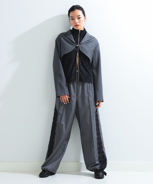 Ray BEAMS（レイビームス）の「シャギー ハイネック ジップ カーディガン（カーディガン/ボレロ・レディース・ブラック/ブラウン・ONE SIZE）」の3枚目の写真