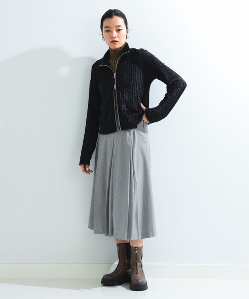 Ray BEAMS（レイビームス）の「シャギー ハイネック ジップ カーディガン（カーディガン/ボレロ・レディース・ブラック/ブラウン・ONE SIZE）」の19枚目の写真