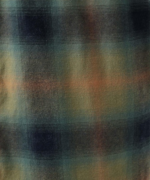 BAYFLOW（ベイフロー）の「インディゴソフトチェックシャツ（シャツ/ブラウス・メンズ・オレンジ/ブラック/ブルー・MEDIUM/LARGE）」の13枚目の写真