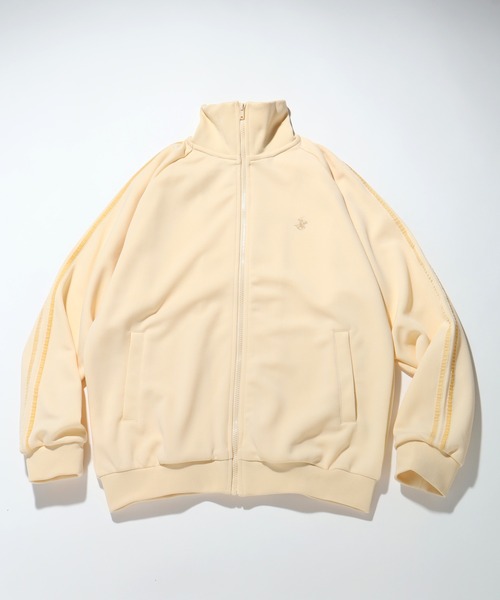 BEVERLY HILLS POLO CLUB（ビバリーヒルズポロクラブ）の「【BEVERLY HILLS POLO CLUB / ビバリーヒルズ ポロクラブ】 ダンボール ニット トラック ジャケット（ジャージ・メンズ・スミクロ/レッド系その他/ホワイト系その他/ブラック系その他/ブラウン系その他/ホワイト×ブラック・M/L/LL）」の3枚目の写真