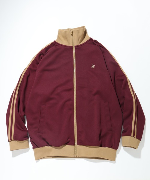 BEVERLY HILLS POLO CLUB（ビバリーヒルズポロクラブ）の「【BEVERLY HILLS POLO CLUB / ビバリーヒルズ ポロクラブ】 ダンボール ニット トラック ジャケット（ジャージ・メンズ・スミクロ/レッド系その他/ホワイト系その他/ブラック系その他/ブラウン系その他/ホワイト×ブラック・M/L/LL）」の6枚目の写真