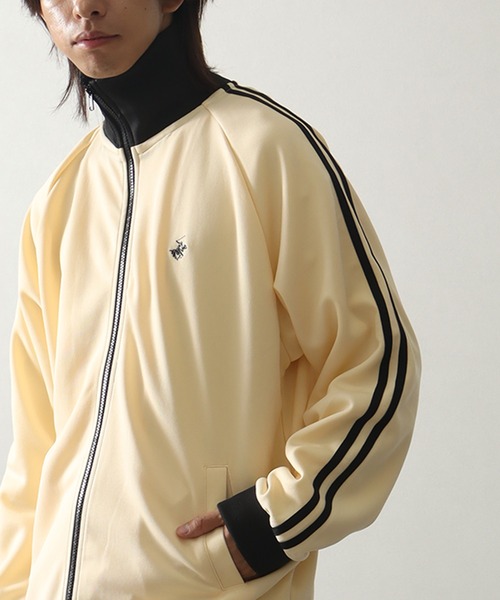 BEVERLY HILLS POLO CLUB（ビバリーヒルズポロクラブ）の「【BEVERLY HILLS POLO CLUB / ビバリーヒルズ ポロクラブ】 ダンボール ニット トラック ジャケット（ジャージ・メンズ・スミクロ/レッド系その他/ホワイト系その他/ブラック系その他/ブラウン系その他/ホワイト×ブラック・M/L/LL）」の13枚目の写真