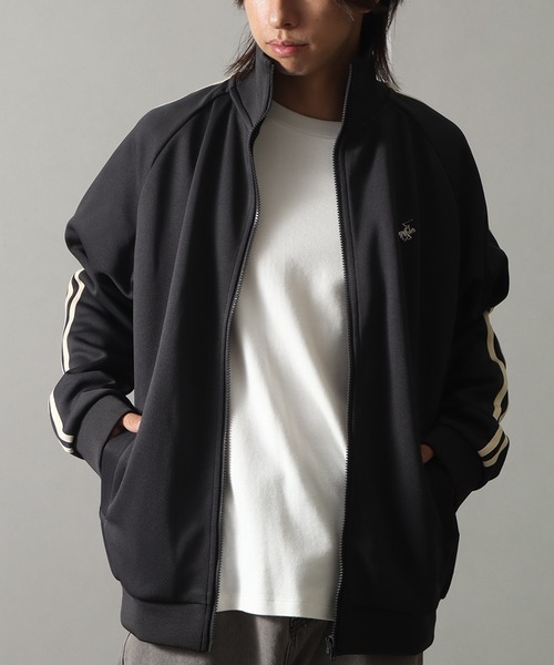 BEVERLY HILLS POLO CLUB（ビバリーヒルズポロクラブ）の「【BEVERLY HILLS POLO CLUB / ビバリーヒルズ ポロクラブ】 ダンボール ニット トラック ジャケット（ジャージ・メンズ・スミクロ/レッド系その他/ホワイト系その他/ブラック系その他/ブラウン系その他/ホワイト×ブラック・M/L/LL）」の20枚目の写真